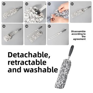 Tùy Chỉnh Nhỏ Cầm Tay Sợi Nhỏ Bụi Khăn Lau Bụi Xe Làm Sạch Công Cụ Lông Thiết Kế Mở Rộng Xử Lý 46Cm Bền Vững Nước Ngoài - Product Image 2