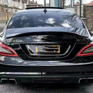 Aileron arrière de style R en fibre de carbone YKSRDNF pour Mercedes-Benz CLS W218, becquet de coffre arrière, ailerons CLS350 CLS500 2011-2015 - Product Image 4