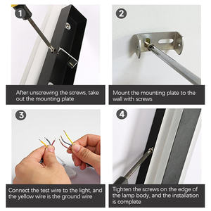 Yovee balcon <span class=keywords><strong>terrasse</strong></span> longue décoration éclairage lampe étanche Ip65 applique murale extérieure pour jardin salon mur lavage - Product Image 4