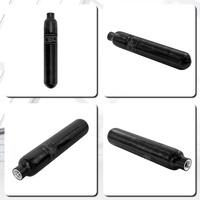 TUXING Vente en gros ODM OEM 370cc 300Bar 4500psi Mini haute pression entièrement enveloppé Composite Paintball PCP Réservoir d'air en fibre de carbone