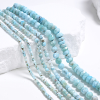 Perles de pierre naturelle Larimar facettées en vrac pour la fabrication de bijoux, en stock, livraison rapide