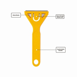Outil de décapage de peinture et grattoir à vitres personnalisable, avec lame de type faucille pour carrelage, nettoyage des résidus et décollage d'autocollants, OEM - Product Image 2