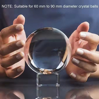 Honneur de cristal métal sphère support trapézoïdal cristal verre affichage boule de cristal support