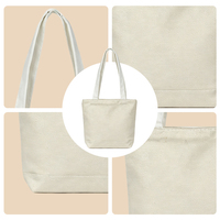 Sac de shopping en toile promotionnel, broderie double face, design personnalisé pour cadeaux d'entreprise