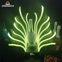 LiqVis Creative Luminescent pour éclairage de bouteilles de champagne et de vin, en forme de paon, nouveau design, glorificateur de bouteilles LED pour le service et la publicité