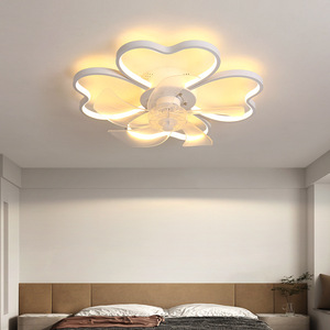 <span class=keywords><strong>Diseño</strong></span> moderno decorativo 110-220V lámpara de <span class=keywords><strong>ventilador</strong></span> de techo en forma de pétalo con luces Led Control remoto para habitación de niños - Product Image 4