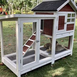 Cabaña de lujo de madera maciza para mascotas, impermeable, para exteriores, Villa, jaula para pájaros y palomas para perro, gato, hámster, casa de madera elegante - Product Image 4