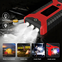 Helloleiboo Kit d'outils d'urgence portable 12V, bloc d'alimentation pour véhicule avec charge USB, batterie au lithium, fonction LED pour voitures et SUV