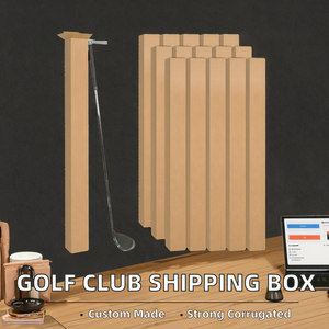 Wholesale Long Golf <b>Shipping</b> Boxes Heavy Duty Thick Kraft Paper Embossing Recyclable Foldable Golf Club Packaging <b>Box</b> Sports - Product Image 2