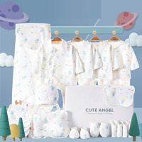 Lot de 19 ou 24 pièces de vêtements pour nouveau-né en coton 100 %, coffret cadeau de naissance pour bébé, vente en gros