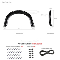 Élargisseurs d'ailes en plastique ABS 4x4 pour FORD F250 F350, accessoires tout-terrain, couvre-arches de roues, garde-boue pour pick-up
