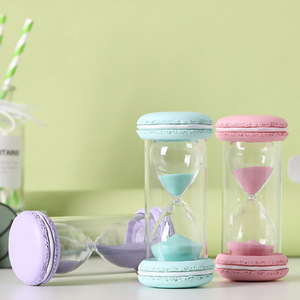 Minuteur <span class=keywords><strong>sablier</strong></span> Macaron mignon, 10/15/30 min, <span class=keywords><strong>pour</strong></span> enfants, <span class=keywords><strong>pour</strong></span> le brossage des <span class=keywords><strong>dents</strong></span>, l'étude, base en résine incassable - Product Image 1