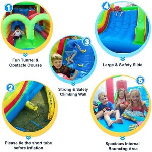 Crazy giant-pista de obstáculos inflable para adultos, tobogán grande de pared de escalada, Combo para la venta - Product Image 4