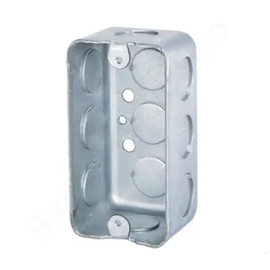 Jiaxing Brothers 4x2 Inch electrical galvanized steel handy switch box 1-7/8 inch deep