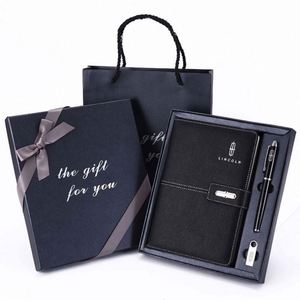 Wholesale Corporate Leather Notebook Gift Set With Pen Customizable Luxury Business Stationery Item Note Book A5 <b>Journal</b> Diary - Product Image 1