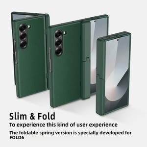 เคสกันกระแทกแบบพับได้สำหรับ Samsung Fold ลด 40% เคสโทรศัพท์แบบเรียบง่ายป้องกันการตกพร้อมขาตั้ง ผลิตจากโรงงาน - Product Image 3
