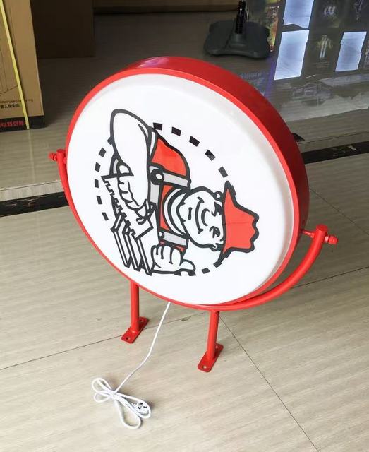 Customizable 360 Degree Rotating Advertising Light Box Hanging Waterproof Durable for Double-Sided Outdoor Store Billboards