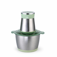 Pengolah Makanan Listrik 2L Stainless Steel Portabel untuk Makanan Bayi, Bawang Putih & Sayuran