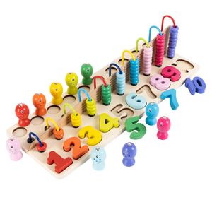 Alta calidad <span class=keywords><strong>de</strong></span> los niños Montessori juego bebé número Abacus <span class=keywords><strong>de</strong></span> paño del bebé almohada del bebé apaciguar toalla/babero zapatos - Product Image 1