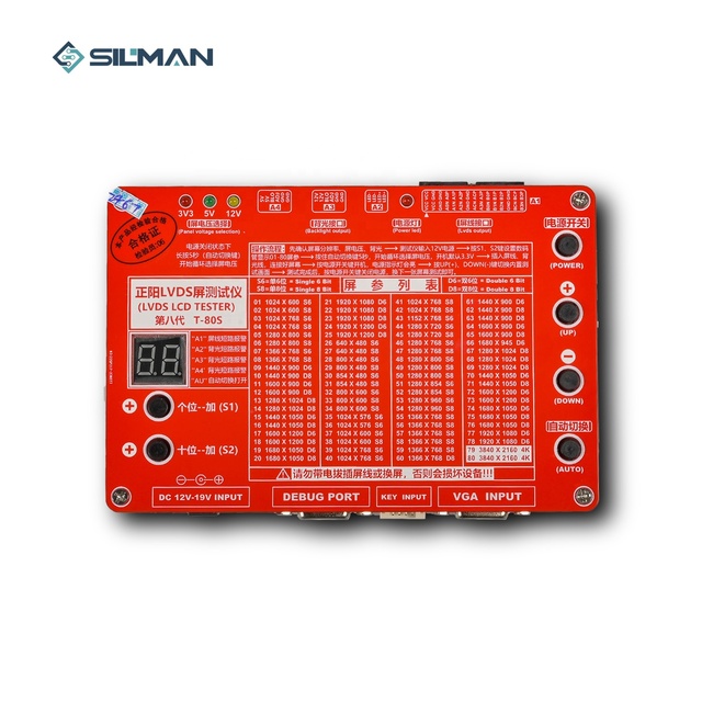 Silman New 8th Generation LCD LVDS 2K 4K Display Screen Panel Tester Repair Tool Kit for TV Note Book Laptop
