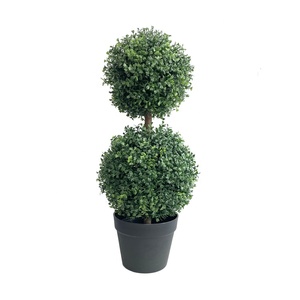 Ba quả bóng topiary buxus cây bụi nhân tạo nhựa UV gỗ Hoàng Dương PE Chất liệu vườn trang trí nội thất nồi Milan cỏ nhân tạo - Product Image 3