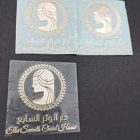 Autocollant 3D personnalisé en électroformage, étiquette en métal nickel, logo avec autocollant de transfert