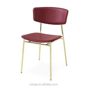 Chaise de salle à manger en tissu cuir, mobilier d'intérieur de haute qualité, bas prix, meubles de salon