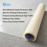 Rouleau de film de protection pour tapis en plastique HDPE avec surface haute brillance pour l'entretien et la rénovation professionnels