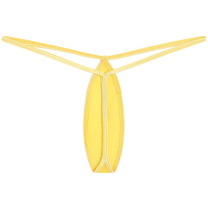 String sexy pour femme, couleur unie, satin, lingerie transparente - Product Image 3