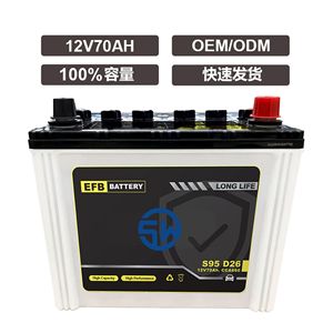 Batería EFB S95 D26 12V 70Ah para Arranque de Automóviles Toyota Crown, Highlander y Vehículos Japoneses - Product Image 1