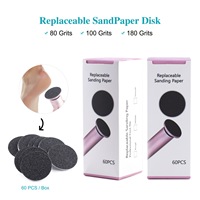 60 pièces/boîte lime à pied électrique callosités papier de verre remplaçable callosités à cuticules supprimer outil disques tampon papier abrasif pour peau morte dure
