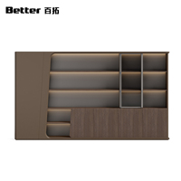 Armoire de classement en bois de luxe contemporaine pour PDG, design moderne avec assemblage facile et caractéristiques durables pour le rangement de bureau