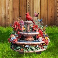 Décoration de jardin 2D en acrylique en forme de papillon, sculptures, ornements, accessoires de jardin pour l'extérieur, l'intérieur, la cour, la pelouse, les plantes en pot (Style A)