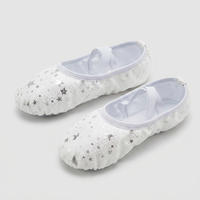 Chaussons de danse BX116 Starry Sky Gold Stamping, souples et respirants, motif patte de chat, pour enfants, tout-petits et femmes, en stock.