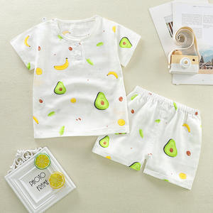 Conjunto de Gasa de Algodón Puro Transpirable con Estampado de Dibujos Animados para Niño, Económico - Product Image 2