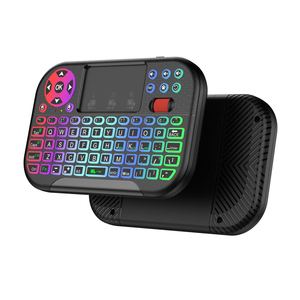Nuevo Teclado USB Inalámbrico <span class=keywords><strong>Mini</strong></span> M2 de 7 Colores con Retroiluminación RGB de 2.4GHz, Multifuncional, con Panel Táctil y Control Remoto para Portátil - Product Image 1