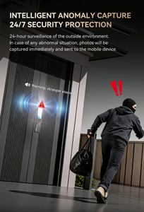 Serrure de porte intelligente Glomarket Premium en alliage d'aluminium avec application Tuya, contrôle à distance, interphone vidéo, déverrouillage par reconnaissance faciale - Product Image 5