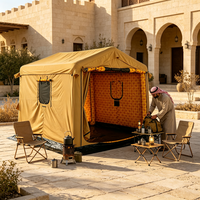 Tente Gonflable 3x3x2.5m en PVC à Colonnes d'Air, Une Pièce, Un Hall, pour Camping et Glamping en Extérieur au Moyen-Orient