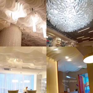 Candelabro de decoración de techo de papel texturizado francés ignífugo <span class=keywords><strong>Aeco</strong></span> de nuevos materiales para salón de banquetes - Product Image 3