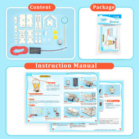 Kit d'ascenseur mécanique motorisé DIY, modèle d'ingénierie en contreplaqué, outil d'apprentissage pour expériences de physique, robuste, pour laboratoire de robotique junior