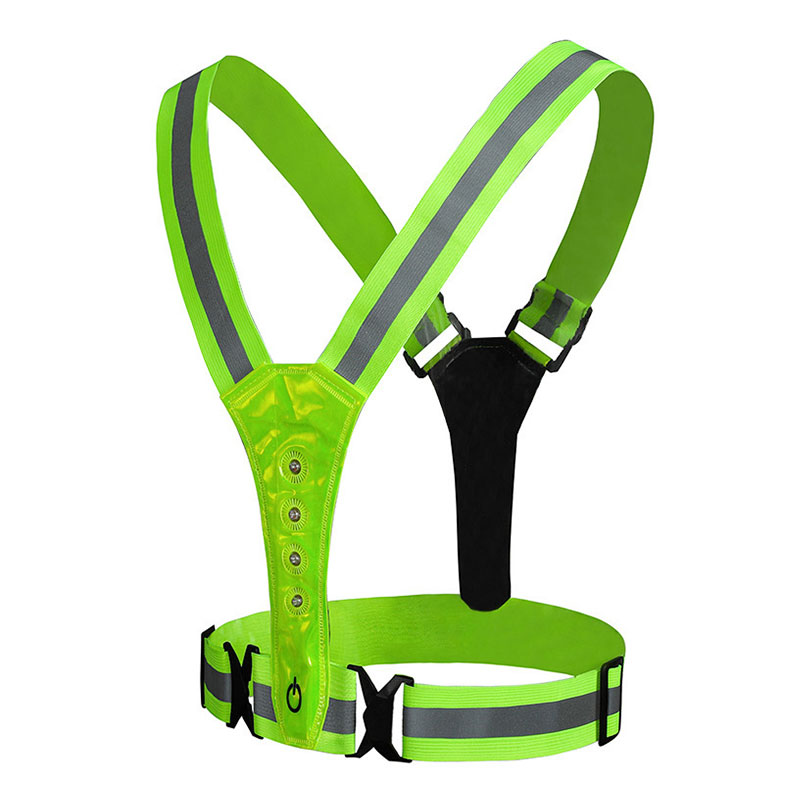 Высокая видимость со светодиодной подсветкой жилет светоотражающий жилет ремень для занятий спортом на открытом воздухе