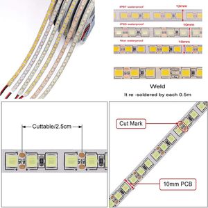 Tira de Luces LED RGBW SMD5050 Flexible de 10 mm de Ancho, 12 V, 24 V, 10 W, IP67, Resistente al Agua, Venta al por Mayor - Product Image 4