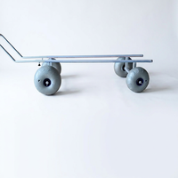 Remorque de plage en aluminium pour bateau à moteur avec structure de plateforme tout-terrain à quatre roues pour sable, outils OEM