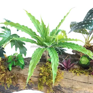 Planta Artificial, decoración de paisaje de helecho, hojas tropicales, bosque