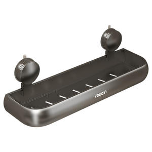 Étagère de salle de bain Ltao à fixation par ventouse, support mural de rangement de 120 mm de large pour toilettes et lavabo - Product Image 4