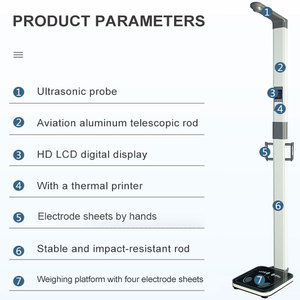 2025 vật liệu mới Chiều cao stadiometer bioimpedance Trọng lượng quy mô kỹ thuật số BMI có trọng lượng quy mô với RS232 - Product Image 3