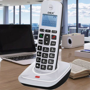 Téléphone <span class=keywords><strong>fixe</strong></span> sans fil à affichage LCD avec base unique et message analogique à longue portée numérique HD <span class=keywords><strong>DECT</strong></span> - Product Image 2