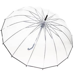 <span class=keywords><strong>Parapluie</strong></span> transparent pour adultes au design moderne et droit, à contrôle semi-automatique, cadeau de voyage pour filles, vente en gros - Product Image 4