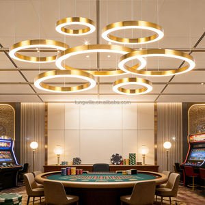 โคมไฟระย้าวงแหวน LED รุ่น TW5075C สีทอง ดีไซน์ทันสมัย สไตล์อินดัสเทรียล เหมาะสำหรับสำนักงาน ร้านค้า ล็อบบี้ และโครงการต่างๆ - Product Image 6