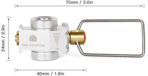 Dispositivo di trasferimento del carburante per Backpacking adattatore per ricarica del <span class=keywords><strong>Gas</strong></span>, salva <span class=keywords><strong>Gas</strong></span> portatile per esterni, valvola di sfiato del contenitore da campeggio - Product Image 2